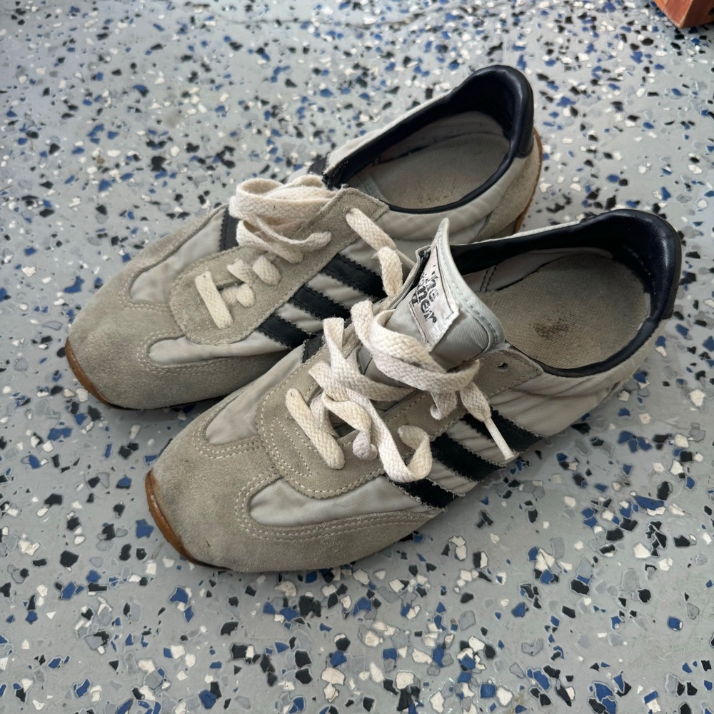Vintage Adidas Sears The Winner II Men's Track Sneakers Gray Black Display Only